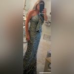 Mardi Gras ball gown super comfy stretch sequin size medium Gray Photo 4