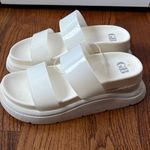 Gianni Bini  GB White Landslide Clear Banded Platform Sandals Size 8M Photo 2