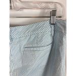 Lands' End  Blue And White Mid Rise Slim Leg Pant size 14P Photo 4