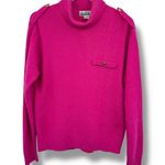 VTG Sk & Company sweater L lambswool angora blend mock neck pullover cable knit Pink Size L Photo 0