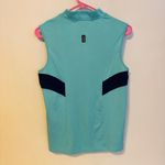 Jamie Sadock Quarter Zip Sleeveless Golf Tennis Active Top Teal Blue Black M Size M Photo 1