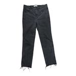 Madewell Stovepipe Jeans in Banberry Wash: Raw-Hem Edition | Faded Black Grey 29 Photo 3