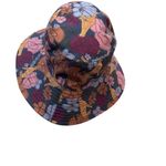 Quagga Green Label Floral Cheetah Wide Brim Bucket Hat Blue Photo 3