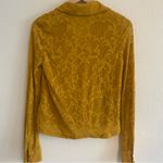 Maeve Lydia Wickeltop Gold Long Sleeve Wrap Blouse Photo 7