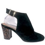Vionic  Perk Lacey Suede Slingback Heels 10 Black/Tortoise‎ Photo 1