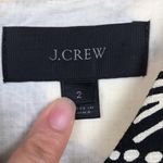 J.Crew  Women’s Floral Print Orange Rhinestones Split Neck Sleeveless Blouse Photo 7