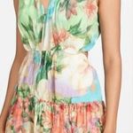 Farm Rio  Pastel Patchwork Floral Tiered Mini Dress- NWOT  Photo 0