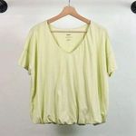 Maeve Anthropologie  V-Neck Bubble Tee in Light Green Women's Size M Photo 1