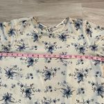 Lush Clothing LUSH White And Blue Floral Open Back Flowy Blouse- Size Medium Photo 9