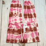 Sundry Pink and Wine Tie Dye Basic Terry Sweatpants NEW Size 1 Small Photo 4