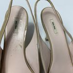 Miu Miu  tan patent leather gold heel slingbacks Photo 6