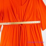 Eloquii New!  orange red tie‎ front V neck bell sleeve dress, size 20 Photo 5