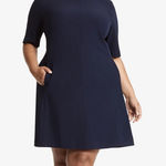 MM.LaFleur New‎ Plus  The Emily 2.0 Dress in WonderTex Galaxy Blue +3 3X Photo 0
