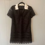 ZARA  Black & White Lace Dress Size Large Photo 2