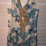 Lilly Pulitzer Blue Shell Dress W Gold  Photo 0