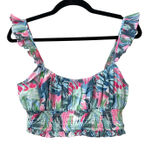 Saylor  Floral‎ Smocked Crop Top NWOT Sz Medium Photo 0