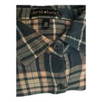 Derek Heart  Navy and White Plaid Long Sleeve Button Down‎ Casual Shirt Size 2x Photo 1