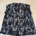 Molly Bracken  Navy and White Patterned Blouse Photo 2