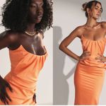 House Of CB Alora Tangerine Strapless Corset Midi Dress - XS Photo 1