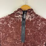 IC by Connie K Crushed Velvet Tunic Top Small Asymmetrical Hem Witchy Whimsigoth Brown Photo 2