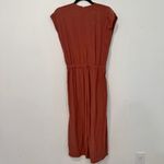 Eileen Fisher  Russet Brown Crepe Faux Wrap Wide Leg Crop Jumpsuit XXS Photo 6