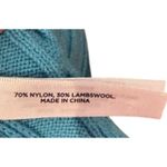 Talbots Women's Scarf Cable Knit Lambswool Blend Preppy Aqua Blue 68" X 6" OS Photo 4