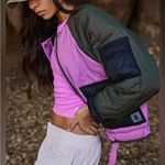 Free People Out of Left Field Jacket Pink and Green size Large Photo 11