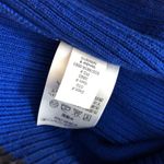 Eddie Bauer  Sport Womens Sweater 1/4 Zip Cotton Blend Ribbed Blue L Photo 3