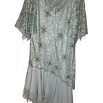 Vintage Crest Fashions Elegant Lace Overlay Dress in Light Blue Size XL Photo 3