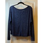 Gilly Hicks  Long Sleeve Pullover Top Blue Heathered Graphic Print Women's Sz M # Photo 2