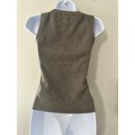ZARA Women Knit Sleeveless Top Brown Crew Neck Casual Size M Photo 3