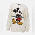 Disney Mickey Mouse Colored Pencil Sketch Fleece Sweater White size med Photo 1