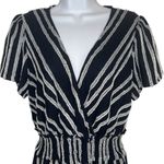 Anthropologie  DOLAN Canovas Navy & White Textured Jumpsuit EUC Size‎ Medium Photo 1