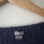 Aerie  Cozy Sweater Knit True Wrap Tie Dress Dusty Blue Wool Alpaca Blend Photo 3