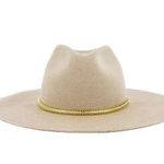 Hat Attack Glam Hat Beige & Chain Womens Size OS Photo 12