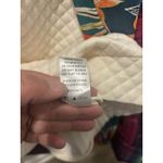 Fate Cream Quilted Crew Neck Sweatshirt Size Medium Preppy Floral Woven Sleeves Photo 3