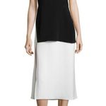 ALC Frank A.L.C. Mer Two Toned High Slit Layered Look Dress | Black/Cream | 6 Photo 2
