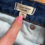 Madewell Rigid Denim A Line Mini Skirt Size 28 Photo 6