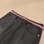 Free People Black Denim Zip Up Skirt Photo 4
