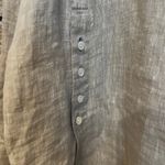 J. McLaughlin  Fallon Linen Button Detail Popover Tunic Top Large Long Sleeve Photo 3
