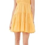 Urban Outfitters Fieldstone Ladder Open Back Tiered Mini Dress in Mango Yellow Photo 10