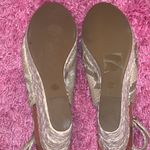 Dolce Vita Snakeskin Espadrille Wedge Sandals Tan Size 10 Photo 4