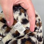 Cato Women's Plush Faux Fur Leopard Print Chunky Loop Infinity Scarf OS Wrap Photo 2