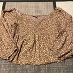 American Eagle  Cinch Front Flowy Blouse Photo 0