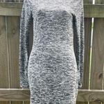 EXPRESS Heather Gray mock turtle neck long sleeve mini dress Photo 0