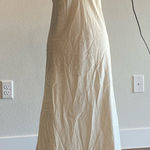 Neiman Marcus Elegant Cream Polka Dot Midi Slip  Dress Preowned Photo 0