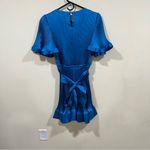 Milly NWT   Size 8
Lumi Satin Pleated Dress In Blue Photo 9