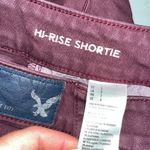 American Eagle AEO Maroon Hi-rise Shortie Shorts Photo 5