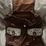 Brown Leather Backpack Photo 2
