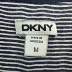 DKNY  Y2K Striped Babydoll Tank Top. Size: Medium. Navy and White. Photo 3